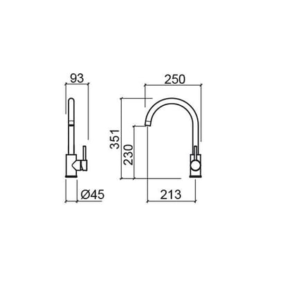 Μπαταρία νεροχύτη Kopa brushed copper 513400129 Sanindusa